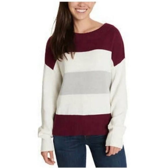 NWT LUCKY BRAND Colorblock Sweater Size L - Picture 1 of 5
